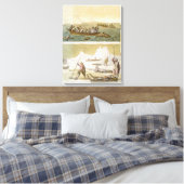 グリーンランド:クジラの魚釣りとシールの狩り、'L キャンバスプリント (インサイチュ (寝室))