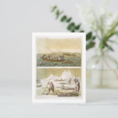 グリーンランド：クジラの魚釣りとシールの狩り、'L ポストカード (スタンド正面)