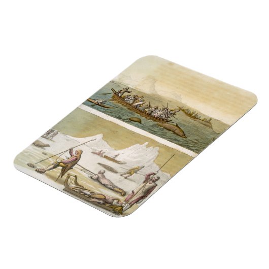 グリーンランド:クジラの魚釣りとシールの狩り、'L マグネット (左側)