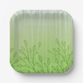 グリーンランド・セレニティ：自然インスパイア-ファッションデザイン ペーパープレート