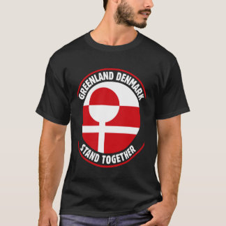 グリーンランド デンマーク 旗 連帯 団結 サポート Tシャツ