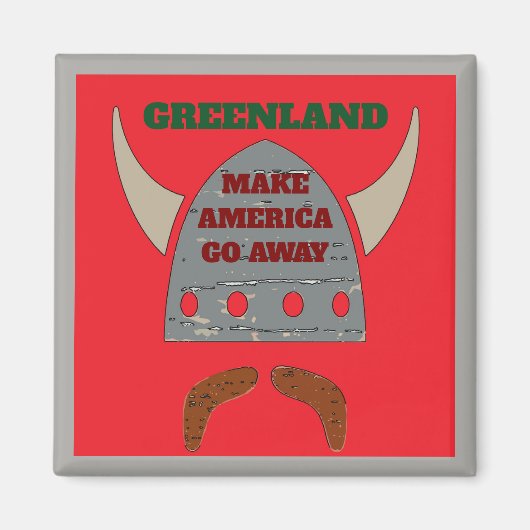 グリーンランド、バイキングヘッドマグネット マグネット (正面)