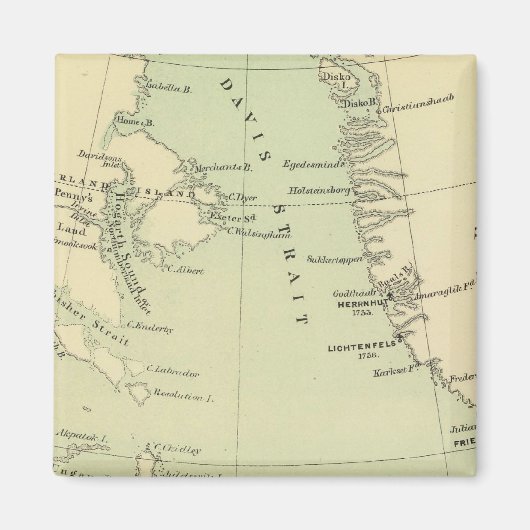 グリーンランド、ラブラドール マグネット (正面)