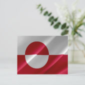 グリーンランド – 国旗を振る –  ポストカード (スタンド正面)