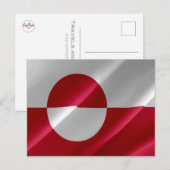 グリーンランド – 国旗を振る –  ポストカード (正面/裏面)