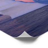 グリーンランド、日没の氷山。 ポスター (角)