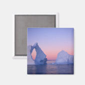 グリーンランド、日没の氷山。 マグネット (正面/裏面)