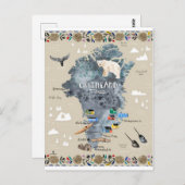 "グリーンランド: 13 ct./today - Hand 絵画's ポストカード (正面/裏面)