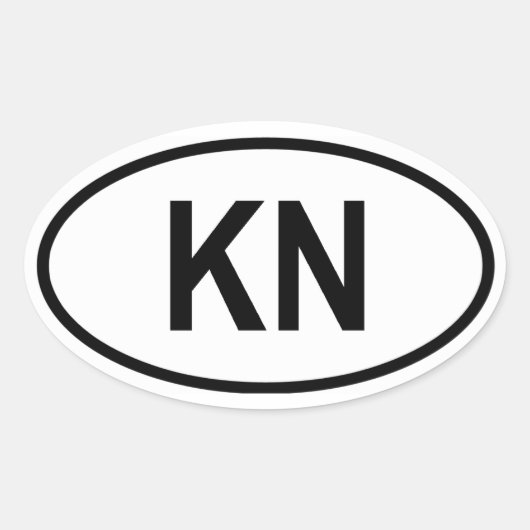 グリーンランド「KN」 楕円形シール (正面)