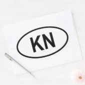 グリーンランド「KN」 楕円形シール (封筒)