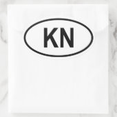 グリーンランド「KN」 楕円形シール (バッグ)