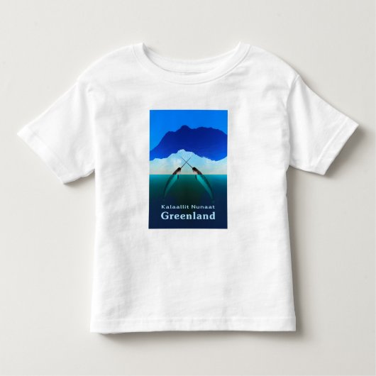グリーンランド – Narwhal トドラーTシャツ (正面)