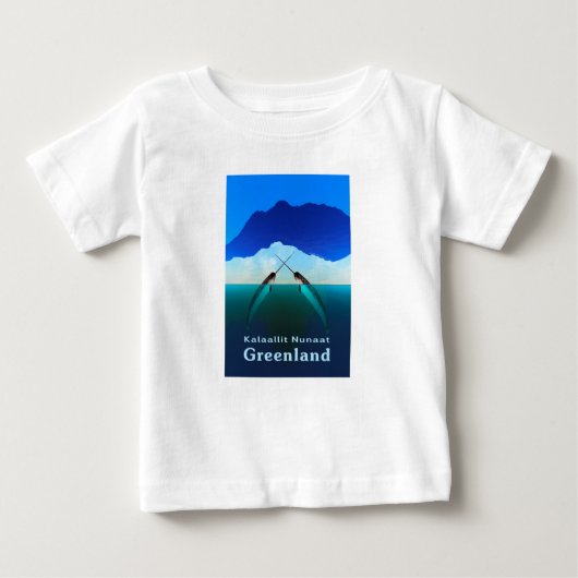 グリーンランド – Narwhal ベビーTシャツ (正面)