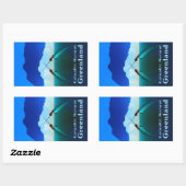 グリーンランド – Narwhal 長方形シール (シート)