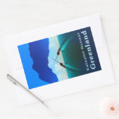 グリーンランド – Narwhal 長方形シール (封筒)