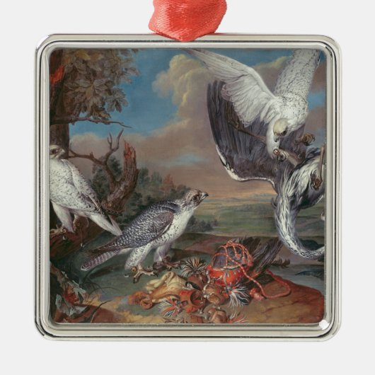 グリーンランドCyrの《鳥》ハヤブサ メタルオーナメント (正面)