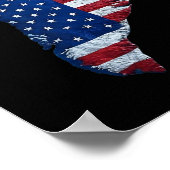 グリーンランドUSA州旗でグリーンランドを再素晴らし生する ポスター (角)