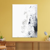 グリーンラン東海岸の衛星観測 キャンバスプリント (インサイチュ (リビング))