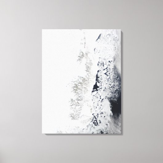 グリーンラン東海岸の衛星観測 キャンバスプリント (正面)