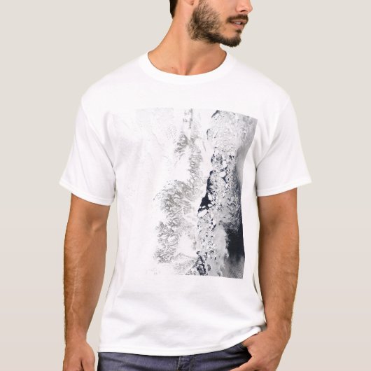 グリーンラン東海岸の衛星観測 Tシャツ (正面)