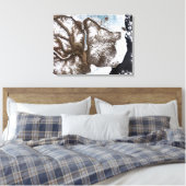 グリーンラン東部の海岸に海氷が並ぶ キャンバスプリント (インサイチュ (寝室))