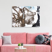 グリーンラン東部の海岸に海氷が並ぶ キャンバスプリント (インサイチュ (リビング))