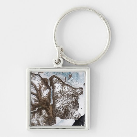 グリーンラン東部の海岸に海氷が並ぶ キーホルダー (正面)