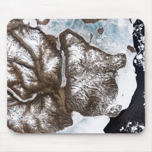 グリーンラン東部の海岸に海氷が並ぶ マウスパッド (正面)