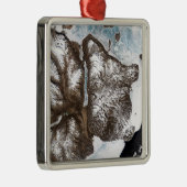 グリーンラン東部の海岸に海氷が並ぶ メタルオーナメント (右)