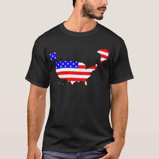 グリーンラ買ンドのトランプアメリカ国旗USAグラフィック Tシャツ (正面)
