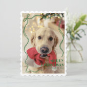 グリーンリお洒落ボンペットフォトメリークリスマス シーズンカード (スタンド正面)