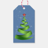 グリーンリきらめくボンクリスマスツリー ギフトタグ (正面)