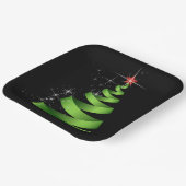 グリーンリきらめくボンクリスマスツリー ペーパープレート (傾斜あり)