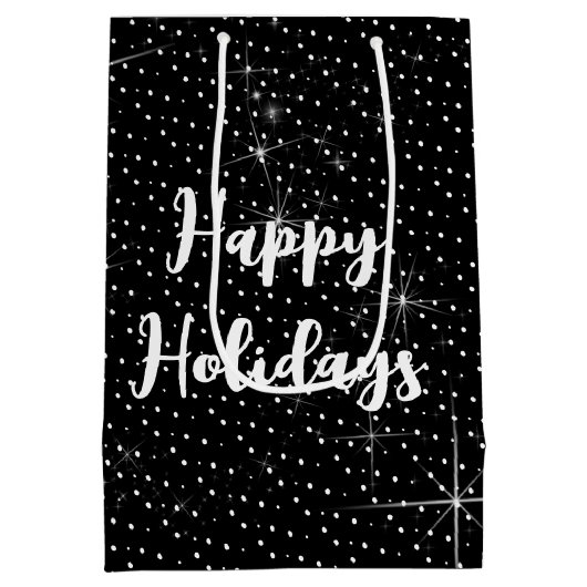 グリーンリきらめくボンクリスマスツリー ミディアムペーパーバッグ (裏面)