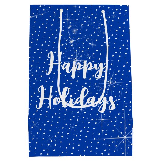 グリーンリきらめくボンクリスマスツリー ミディアムペーパーバッグ (裏面)