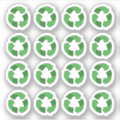 グリーンリサイクルアイコンミニ舞城カレンダープランナー シール (正面)