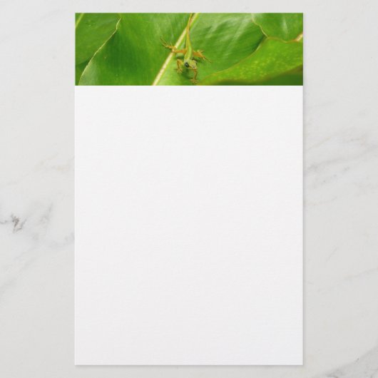 グリーンリザードオングリーンリーフ 便箋 (正面)