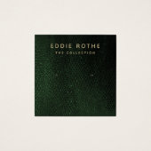 グリーンリザードスキンスタッドイヤリングディスプレイカード (正面)