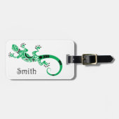 グリーンリザードトライバルタトゥー ラゲッジタグ (正面横)