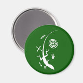 グリーンリザードペトログリフ磁石 マグネット (正面/裏面)