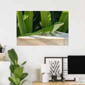 グリーンリザードポスター ポスター (ホームオフィス)