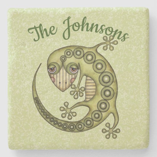 グリーンリザード ストーンコースター (正面)