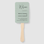 グリーンリシンプルネンブラックスクリプ結婚トのハンドファン ハンドファン (正面)