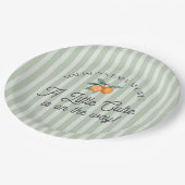 グリーンリトルかわいこちゃんオンザウェイシトラスベビーシャワー ペーパープレート (アングル)