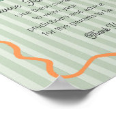 グリーンリトルかわいこちゃんシトラスシャワーアドバイスベビー ポスター (角)