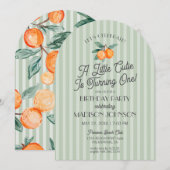 グリーンリトルかわいこちゃんシトラスバースデーパーティー 招待状 (正面/裏面)