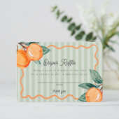 グリーンリトルかわいこちゃん柑橘系ベビーおむつラッフル エンクロージャーカード (スタンド正面)