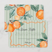 グリーンリトルかわいこちゃん柑橘系ベビーおむつラッフル エンクロージャーカード (正面/裏面)