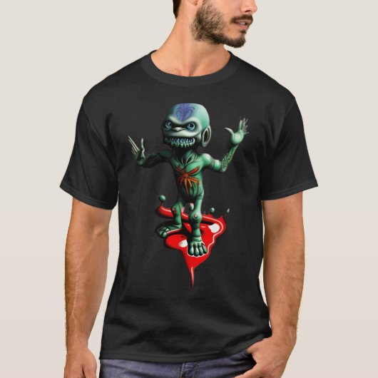 グリーンリトルエイリアン Tシャツ (正面)