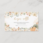 グリーンリトルカボチャ赤ちゃんシャワーおむつラッフル エンクロージャーカード (正面)